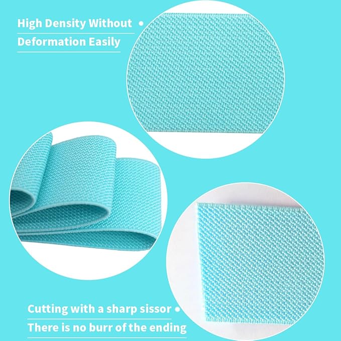 1.5 inch Turquoise Wide Elastic Band for Sewing 10 Yards Double-Side Twill Woven Elasitc Stretch Heavy Knit Elastic Waistband for Pants Wigs DIY Crafts & Projects