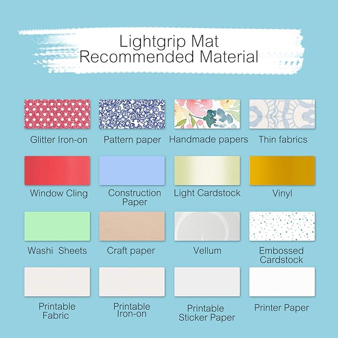 Cutting Mat for Cricut Maker/Explore Air 2/Air/One, 3 Pack (Lightgrip/Standardgrip/Stronggrip), 12"x12", PVC, Green, Purple, Blue
