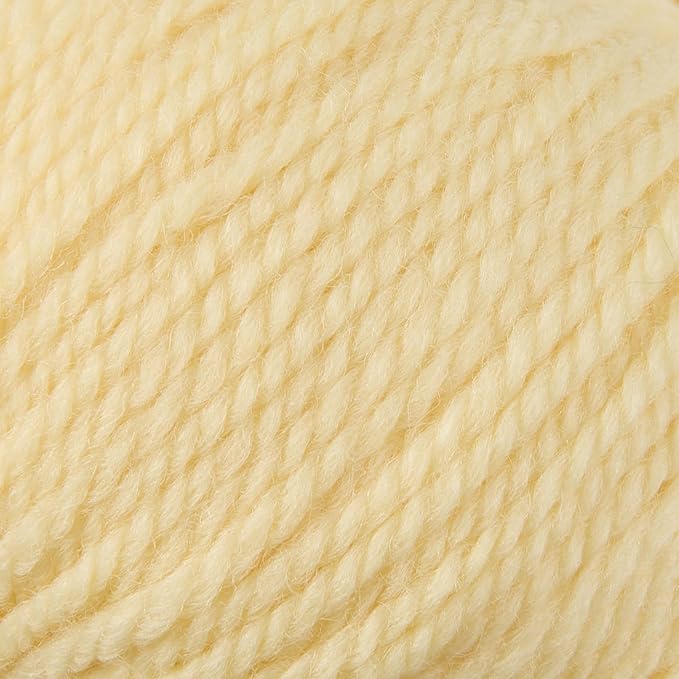 100% Merino Wool Yarn 3-Ply Luxurious and Soft Yarn for Hand Knitting & Crocheting (Naples Yellow,3Balls)