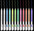 White Gel Pens 11-Colors Gel Pen Set for Black Paper Art, 1.0mm Extra Fine Tip Opaque Archival Ink Pens - 12 Pack Artists Gel Pens for coloring, Drawing, Sketching, Bullet Journaling, Card Making