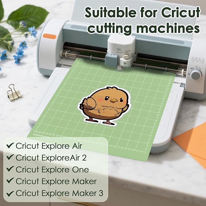 24 Pcs Cutting Mat for Cricut Bulk, Non-Slip 12x12 Inch Green Cut Mats (Standard Grip) for Explore One/Maker/Air/Air 2, DIY Crafty
