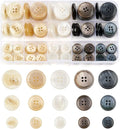 105Pcs Mixed Sewing Buttons,5 Color 4-Hole Craft Buttons,3 Size (15mm, 20mm, 25mm) Sewing Buttons for Clothes, Suitable for for DIY Crafts, Coats, Shirts, Pants, Shorts（Color5）