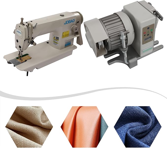 Industrial Sewing Machine, Heavy Duty Automatic Threading Sewing Machine 3500 S.P.M Upholstery Sewing Machine with Servo Motor For Vinyl Synthetic Materials, And Coatings (A set)
