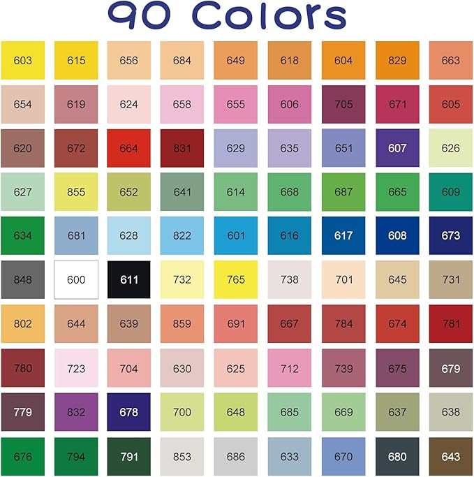 CaliMarker 90 Colors Acrylic Paint Pens Set – Water-Based Paint Markers with Brush Tip (1–5 mm), Quick-Dry and Non-Toxic, Automatic Ink Control for Rock, Wood, Glass, Metal, and Fabric