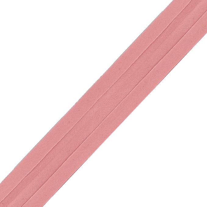 Mandala Crafts 55 Yards 1 Inch Dusty Rose Double Fold Bias Tape for Sewing - Bias Binding Tape for Quilting Binding, Hemming, Seam, and Fabric Piping