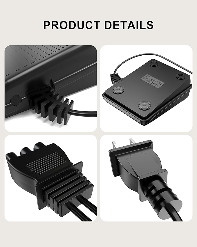Foot Pedal Power Cord Replacement for Singer Sewing Machine, D Shape Plug Compatible with Singer 4452 4432 4423 4411 5554 5532 5523 5511 m1150 m1500 m2100(359102-001)