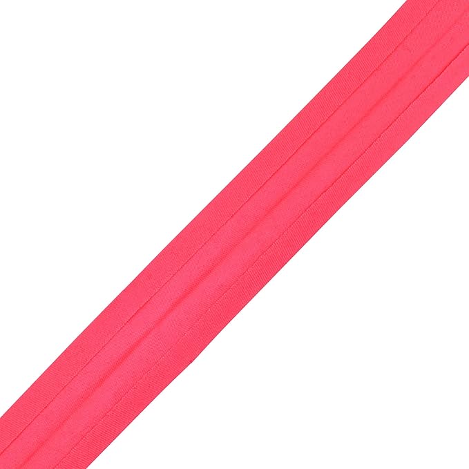 Mandala Crafts 55 Yards 5/8 Inch Hot Pink Double Fold Bias Tape for Sewing - Bias Binding Tape for Quilting Binding, Hemming, Seam, and Fabric Piping