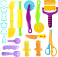 Playdough Tools Set, 18 Pcs Play Dough Sets for Kids Ages 4-8, Creative Play Dough Accessories with Clay Cutters, Roller, Molds, Safety Scissors, Educational Toys for Boys Girls