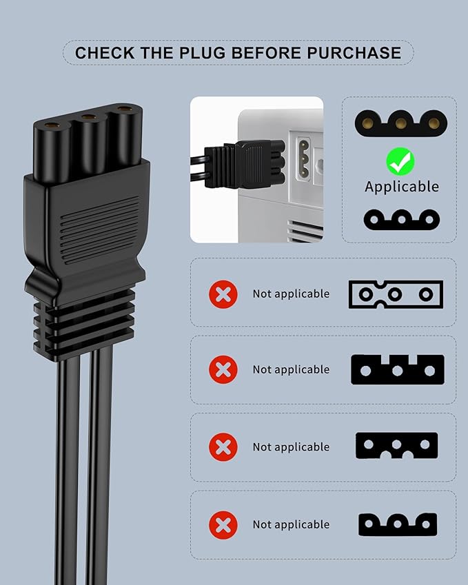 Foot Pedal Power Cord Replacement for Janome Sewing Machine Compatible with Janome 033770217 hd1000 128 2212 7318 7933 3434d Kenmore 385.12318990 385.12908 384 385 1802400