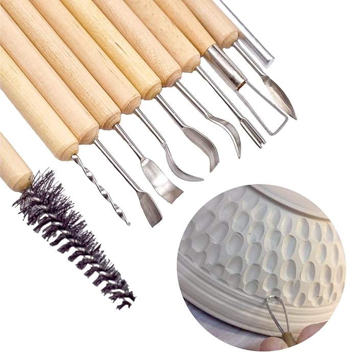 Pottery Tools, 44PCS Ceramic Clay Sculpting Tools Set with Plastic Case, for Beginners Expert Crafts Polymer Clay Club, Dotting, Modeling, Shaping Hobbyists, Artists, by Augernis