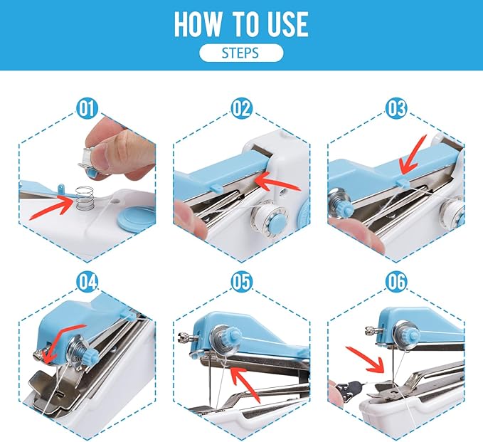Handheld Sewing Machine CS101,Sewing Machines for Beginners,Portable Electric Mini and Samll Hand Held Sewing Machines Kit for Adults and Kids