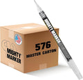 PM-92 Extra Fine Paint Markers, 1.0mm Tip, Xylene Based, Valve Action, Weather Resistant, For Welding Fabrication Electrical, Manufactured in USA, 576PCS/ Master Case (White)