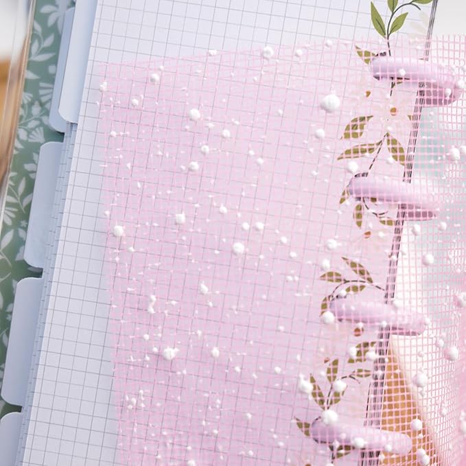 A5 Size Colorful Textured Fabric Art Paper And Textured Fabric Mesh. 10PCS For Handicraft Production, Junk Journaling Supplies, Card Making, Collage Art Decoration(snowy mesh)