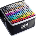 Alcohol Markers 168 Colors with Base Drawing Pen Dual Tip Art Markers for Sketch Anime Illustrations