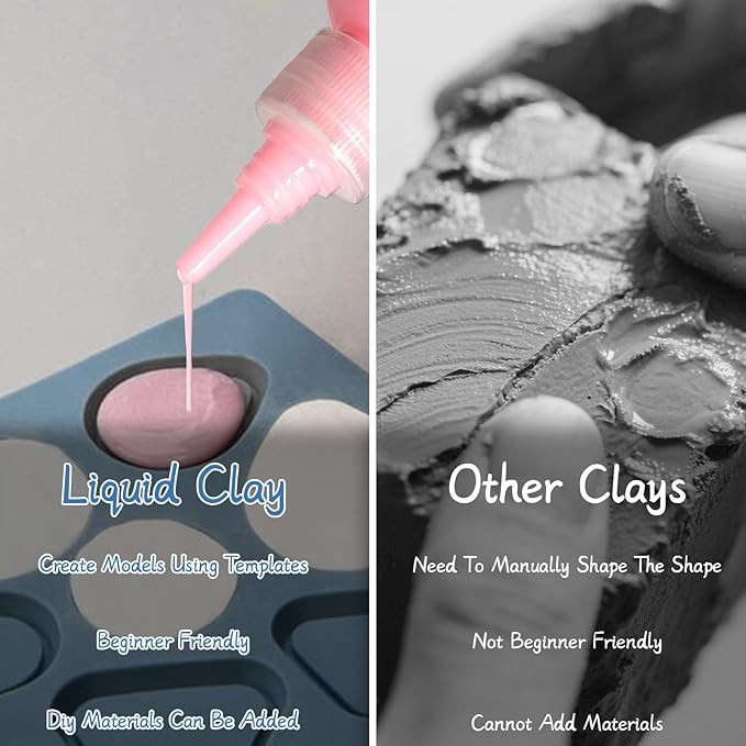 Liquid Polymer Clay Pink 4.2oz, Liquid Clay for Polymer Clay Oven-Bake, for DIY Enthusiasts, Easy to Shape & Multi-Mold Compatible