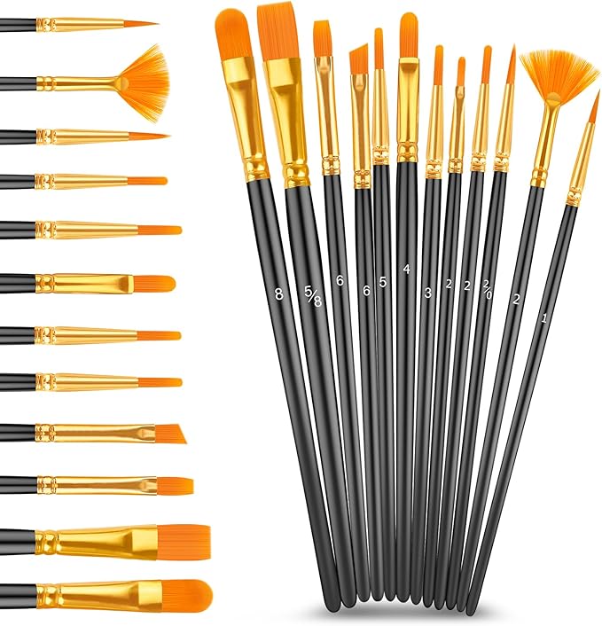 Caliart Acrylic Paint Set with 12 Brushes, 72 Colors (59ml, 2oz) Art Craft Paints Gifts for Artists Adults Beginners Painters, Pumpkin Canvas Ceramic Wood Rock Painting Kit Art Supplies