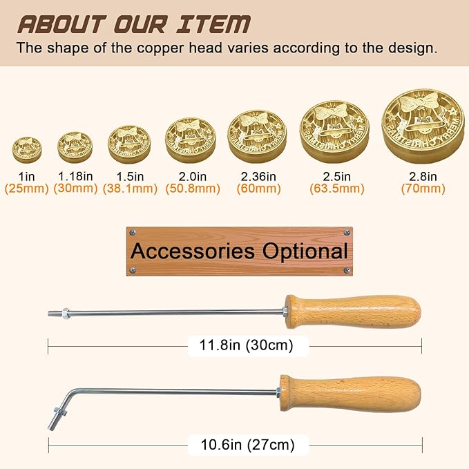 ORYG Custom Wood Branding Iron - Durable Personalized Metal Branding Tool - Leaves an Eternal and Unique Imprint on Your Handicrafts