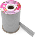 Mandala Crafts 3/4 Inch Single Fold Bias Tape for Sewing, Quilting, Piping, Hemming, Blanket & Quilt Binding – 40 Yards Gray Fabric Seam Binding Tape