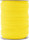 Mandala Crafts 16mm 20 Yds Roll of Yellow Elastic Bands for Sewing - 5/8 Flat Elastics Cord - 5 8 Inch Braided Stretch Straps for Crafting