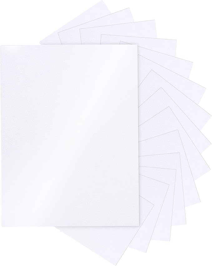 28 Sheets White Shimmer Cardstock 8.5 x 11 Printer Paper, 92lb Heavyweight Paper Card Stock for DIY Card Making, Greeting Cards, Wedding Invitations, Menus, School Crafts