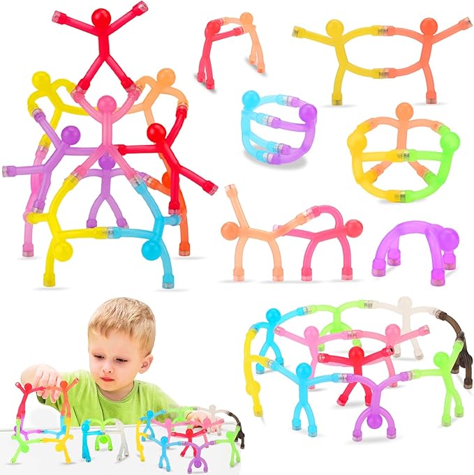 Valentines Day Gifts for Kids: 24Pcs Magnetic-People-Magnet-Men, Travel Toys for Kids, Creative, Fidget and Educational, School Party Favors Bulk, Small Toys for Classroom Prizes, Easter Egg Stuffers
