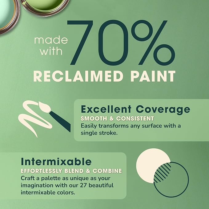 DecoArt DecoEARTH Sustainable Acrylic Paint Set – 18 Bottles (2 fl oz) + 1 Set of Eco Paint Brushes – Eco-Conscious Paint Made from Recycled Materials for Art & DIY Crafts