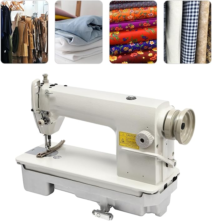 Industrial Straight Stitch Sewing Machine DDL-8700, Commercial Grade Sewing Machine with Reverse Sewing Function, Gauge Chucks from 1-5, Max Sewing Length 0.2in, No Table & Motor