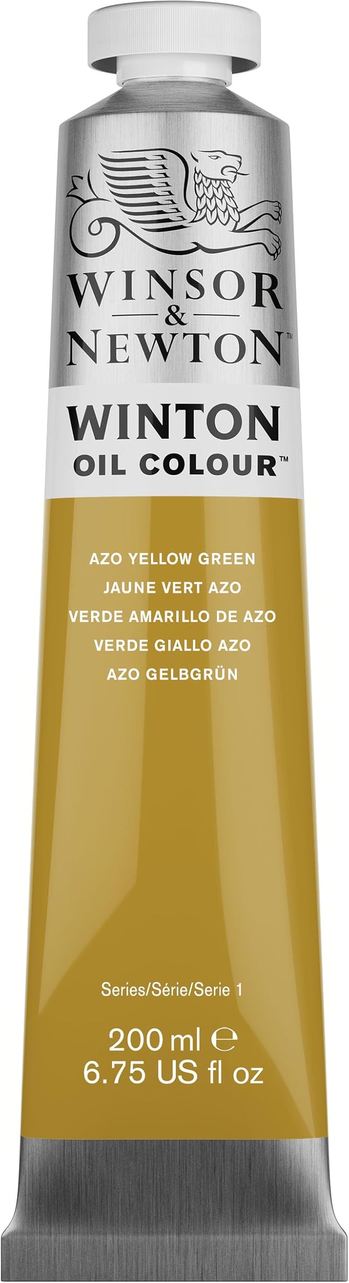 Winsor & Newton Winton Oil Color, 200ml (6.75-oz) Tube, Azo Yellow Green
