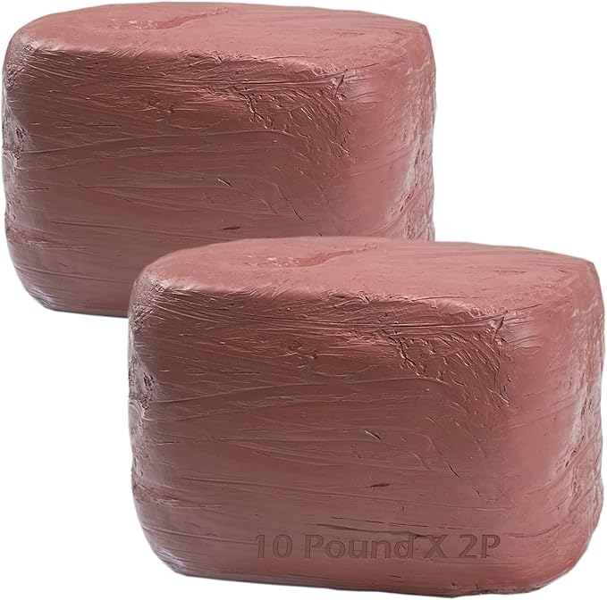 ReArt Natural Air-Dry Clay, Pottery Clay, All-Purpose Modeling Clay 20lbs for Sculpting (Terracotta)