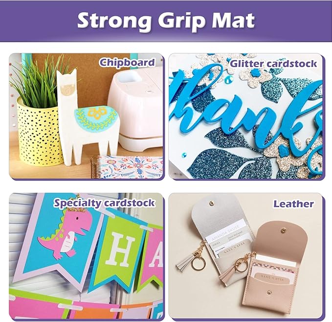 HTVRONT Strong Grip Cutting Mat, 2 Pack Cutting Mat 12x12 Compatible with Cricut Maker 3/Maker 4/Maker/Explore 3/4/Air 2/One, Strong Adhesive Sticky Quilting Cutting Mats Replacement Accessories