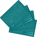 4 Pack Self Healing Sewing Mat 6 x 8.8inch Double Sided Rotary Cutting Mat for Craft Scrapbooking Art Hobby Project (Green)
