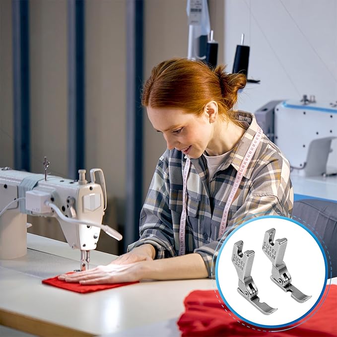 2 PCS Cording Zipper Foot P36N/P36LN Industrial Sewing Machine Presser Foot for High Shank Singer, Brother, Janome, Juki, Babylock, Elna, Kenmore, White, Necchi, Simplicity, and More