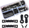 100 Pieces Frame Picture Turn Buttons and 25 Pieces Sawtooth Picture Frame Hanging Hangers Double Hole with 150 Pieces Screws for Hanging Pictures, Photos, Drawing