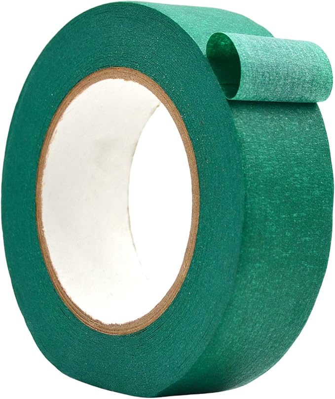 WOD MTC5 Colored Masking Tape, Green, 1.5 inch x 60 yds. Colorful Teacher Painters Tape for Fun DIY Art & Crafts, Lab Labeling, Writable & Classroom Decorations