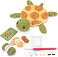 WaldyWop Crochet Kit for Beginners – Easy to Follow Tutorials, Ergonomic Hook & Tangle-Free Yarn, Complete DIY Craft Set for Teen Girls (13+) & Women, Stress Relief & Home Decor (Turtle Coaster)