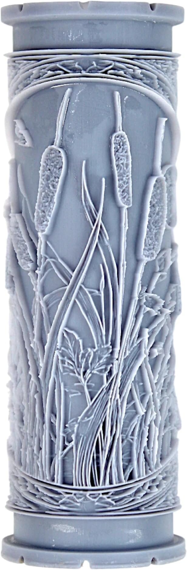 Cattails Clay Texture Roller (4") - Flower Set #02 - Embossing Pattern Roller for Polymer & Ceramic Clay, Pottery & Crafts