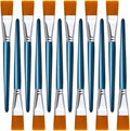 Great Andrew 12 Pieces 1 inch Flat Paint Brushes for Acrylic Painting, Small Paint Brushes with Wooden Handle for Acrylic, Watercolor, Oil, Crafts, Face Body DIY Painting