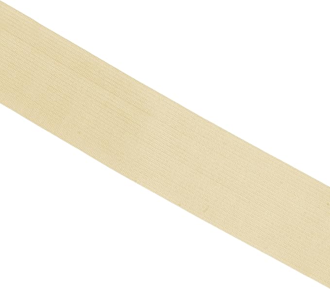 Mandala Crafts Wide 1.5 Inch Beige Elastic Bands Spool for Pants Waistbands Sewing and DIY Crafts, 50 YD Stretchy Flat Fabric Strap Knit Elastic Band for Wig