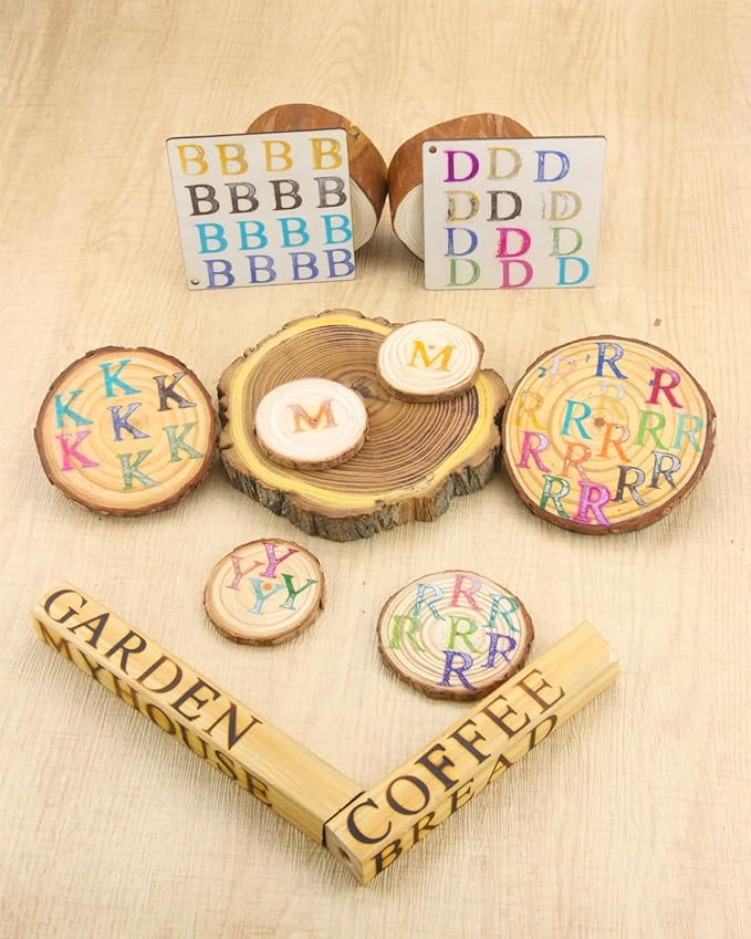 5/8" 36 Pcs Wood Burning Letter Kit, Wood Burning Letters and Numbers Stamps for Wood Branding Leather Crafting, Ideal Wood Burner Letters Gifts for Christmas Wedding Birthday
