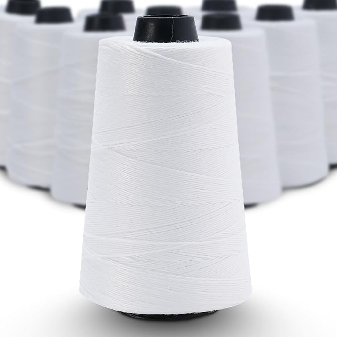 2200 ft Roll Thread Cones for Heavy Duty Bag Sewing Closer - Portable Electric Bag Sewing Machines Compatible High Strength Single-Ply Thread Set - Nylon, Bracelet Making, Burlap, Bag Closing