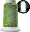 Reflective Embroidery Thread,Embroidery Machine Thread in Green,Single Reel of 1000M(1093Y),Polyester Embroidery Thread for Embroidery