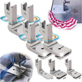 Generic Piping Sewing Machine Presser Foot, 2024 New Double Gathering Pleated Shirring Presser Foot, P5 P50 P5W Fits for Most of Sewing Machine (P5,1), Silver, FRJYJ01