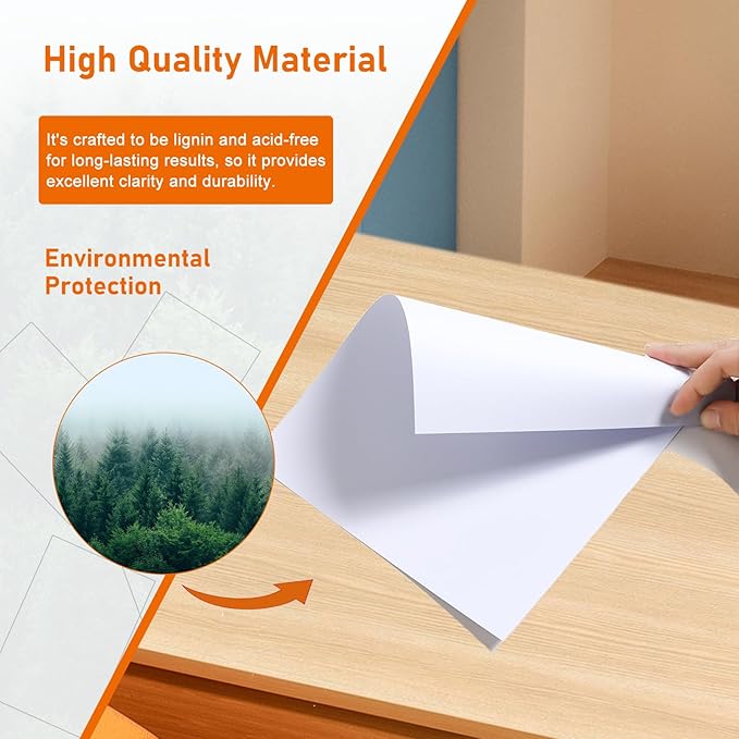 40 Sheets Bright White Cardstock 8.5 x 11 Printer Paper, 75lb Thick Craft Paper Card Stock for Wedding Invitations, Memus, DIY Making Cards, Business Cards, Menus, Birthday