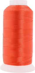 Mandala Crafts Coral Heavy Duty Thread - 1500 Yds Tex 70 Bonded Polyester Threads for Sewing Drapery, Jeans, Leather, Hair, Outdoor Marine Upholstery