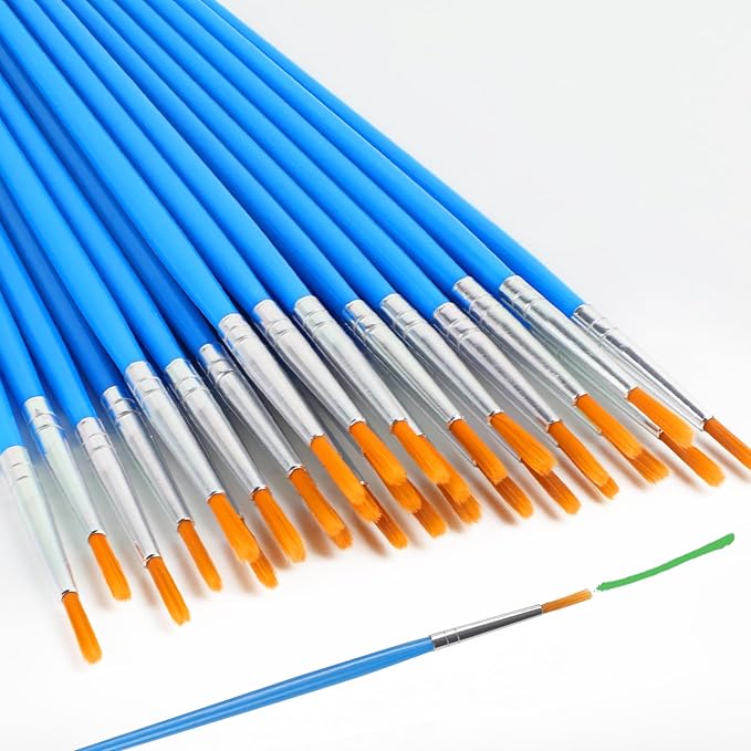 Small Paint Brushes for Crafts, Paint Brushes Set for Acrylic Painting 30PCS Bulk, Mini Painting Brushes for Kids Adults Oil Watercolor Rock Painting Body Face Nail Art