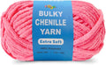 Soft Velvet Yarn Chenille Yarn for Crocheting and Knitting – Bulky (93 Yards/100g) - Polyester - Yarn for Blanket Amigurumi Weaving Crafts (Hot Pink, 1 Pack)