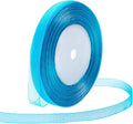 Teal Ribbon for Gift Wrapping 3/8 inch Sheer Organza Ribbon for Flower Bouquet Tulle Chiffon Ribbons for Wedding Invitations Christmas Halloween Decorations Crafts 50 Yards