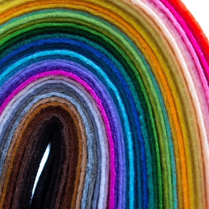 Felt Sheets, 40 Pcs 12 X 12 inches (30 X 30cm) 1mm Thick Soft Felt Fabric Sheet, DIY Craft Sewing Pre-Cut Quilt Squares, Premium Colorful Hard Fabric Sheets for Handmade Crafting& DIY Projects.