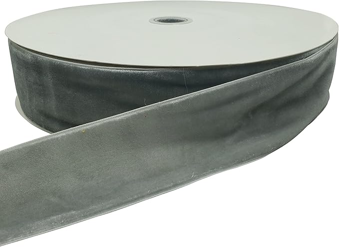 10 Yards Velvet Ribbon Spool (Gray, 2")