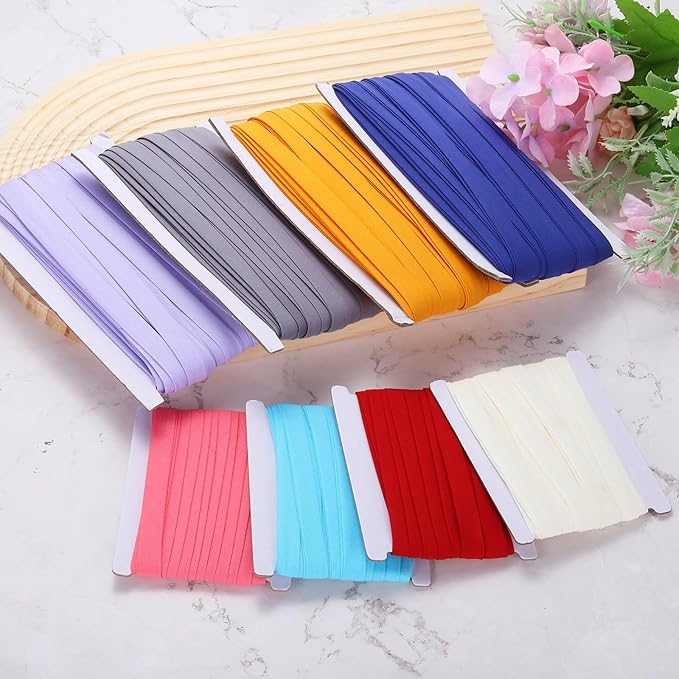 MECCANIXITY 1/2 Inch Double Fold Bias Tape Continuous Bulk Cotton Bias Tape for Sewing Seaming Quilting Hemming Binding Crafts (Dark Brown 6 Yards)